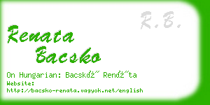 renata bacsko business card